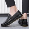 Модные повседневные мужские мокасины без застежек из натуральной кожи, роскошные брендовые формальные мокасины без застежек, мокасины итальянские черные мужские туфли для вождения на плоской подошве