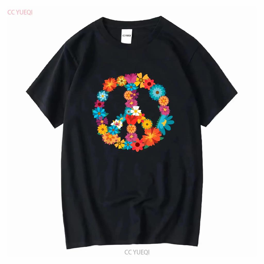 Flower Peace Sign Graphic T-shirt