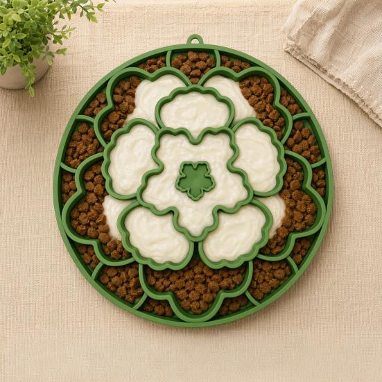Pet Slow Feeder Mat, Soft Silicone Dog Lick Mat, Prevents Choking, Slow Feeder Dish for Dogs Cats Kibbles Thick Treat