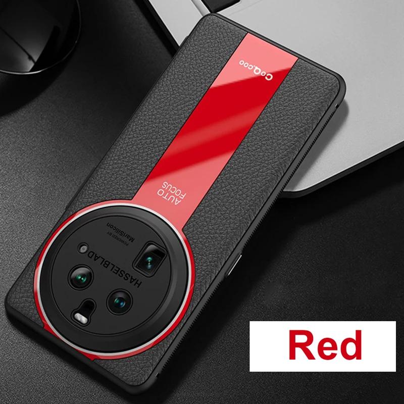 For OPPO Find X6 Pro Case Lichi Leather +Soft TPU Ultra Thin Lens Protection Slim Matte Cover for OPPO Find X6 Pro