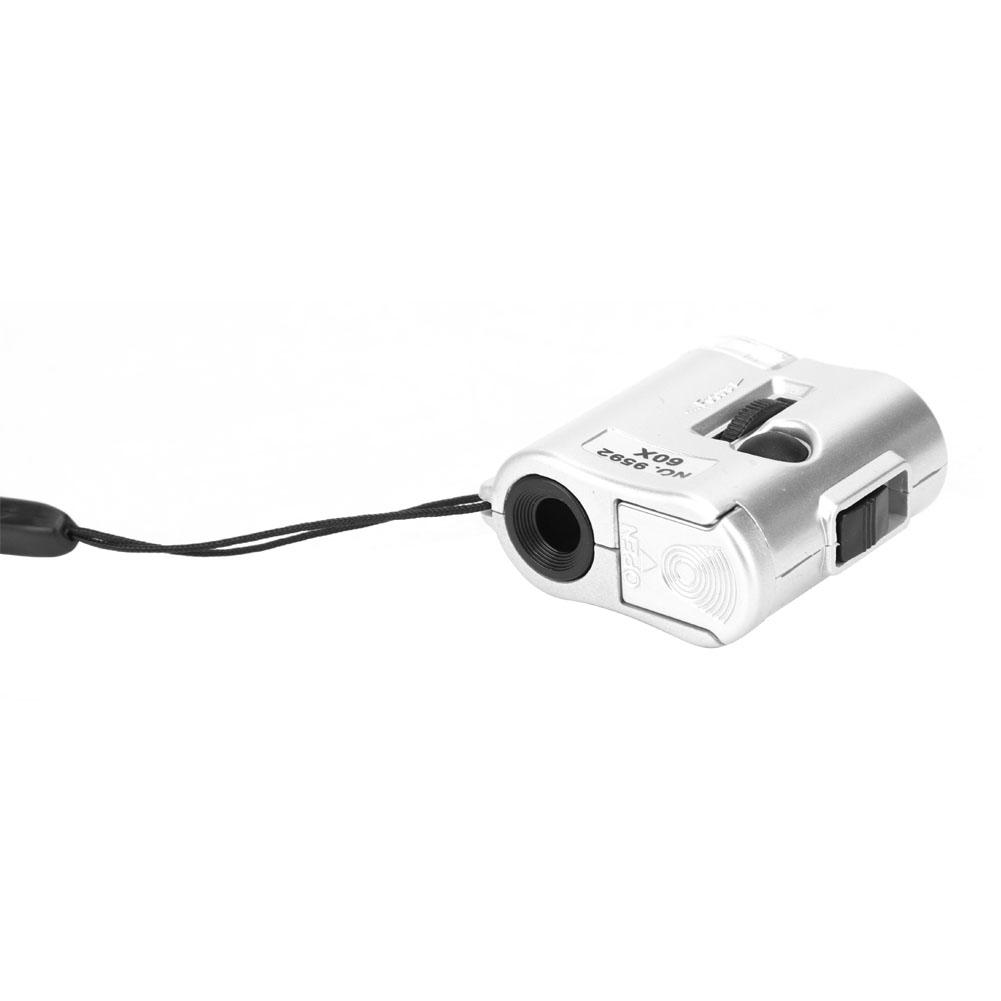60X Microscope Loupe Magnifying Glass LED Counterfeit Detector Magnifier