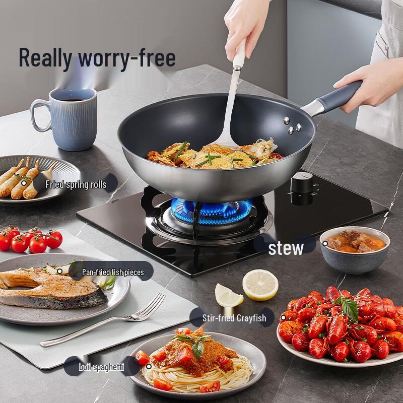 COOKER KING 30cm Titanium Alloy Non-Stick Wok