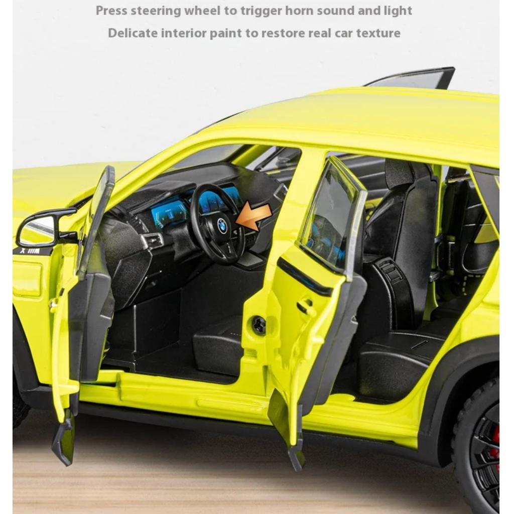 Масштаб 1/24 BMW XM Сплав Металл Литой Модель Автомобиля Литье Звук И Свет Детские Игрушки Подарок С Детскими Коллекциями Хобби Подарки