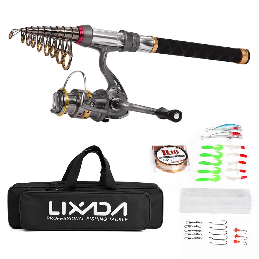 Катушка для удочки Combo Carbon Fibre Telescopic Fishing Rod Spinning Reels
