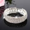 Luxury Brand Wedding Bracelet Best Selling Products Multi -Layer Hand Bracelets Women Silver Color Crystal Charm Bbangle Braslet