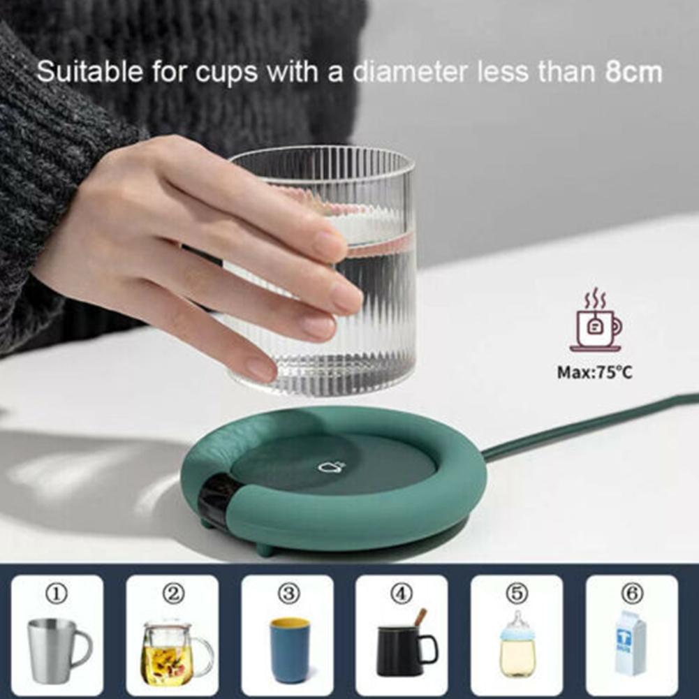 10W Mini Portable USB Electric Coffee Warmer With 3 Temperature Settings Digital Display For Heating Coffee Beverage Milk Tea Hot Chocolate