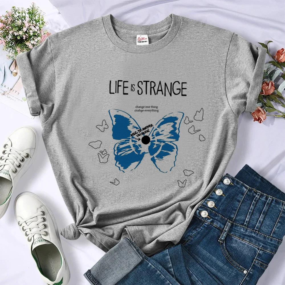 Life Is Strange Топы Футболки Женские Бэди Альтернативный Графический Гранж 2000-е Футболка Японский Милый Кавайный Готический Аниме