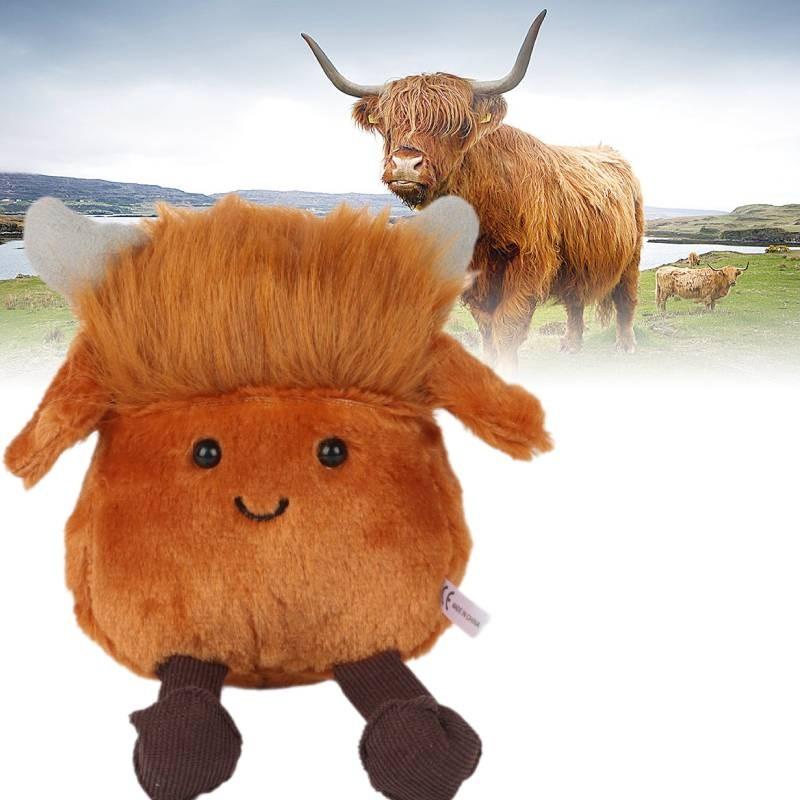 Soft And Cuddly Calf Carey Medium Plush Toy Adorable Highland Cow Stuffed Animal 17cm