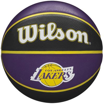 Wilson Мяч баскетбольный NBA Team Los Angeles Lakers, черный, унисекс