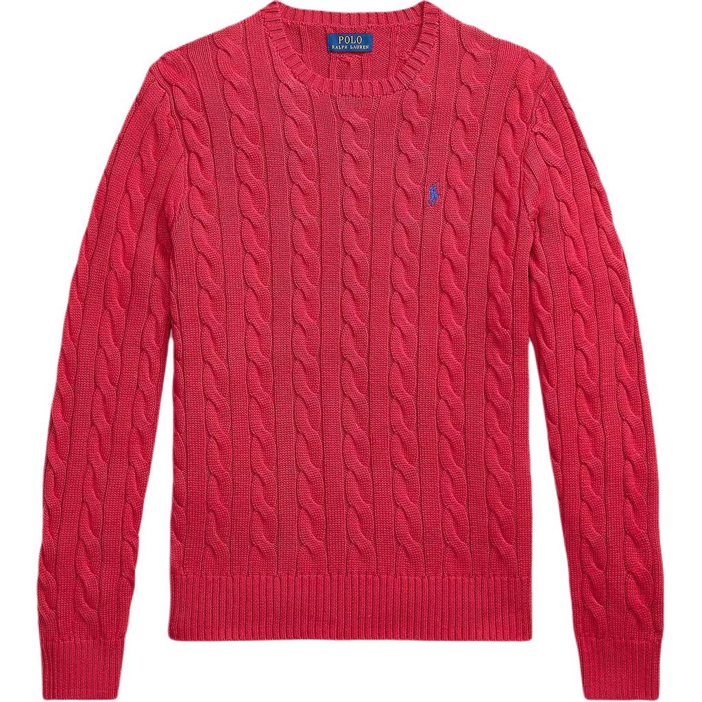 Polo Ralph Lauren Осень/Зима 25 Обычная посадка Свитер с косами из хлопка с круглым вырезом с длинным рукавом Мужской свитер 710775885-525