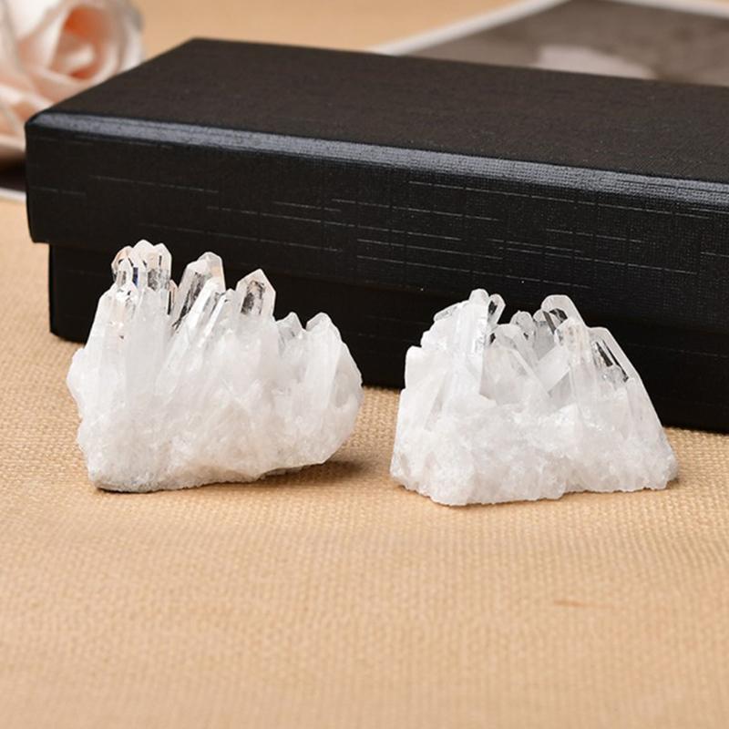 Натуральный кварц, белый прозрачный кластер, целебные камни, точка