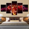 Современные HD печатные настенные художественные рамки, холст, картины, 5 шт., абстрактное пламя, лоза, картины с любовью, плакаты, домашний декор, гостиная