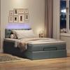 VidaXL Ottoman Bed with Mattress Dark Grey 120x190 Cm Fabric, Bed, Upholstered Bed, Double Ottoman Bed, Bed with Storage, Bed 3312375