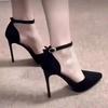 Vintage Designer Pointed Toe Heels Office Lady Slim Fashion French Elegant Party Shoes Woman High Heel Pumps Comfort Dress Shoes