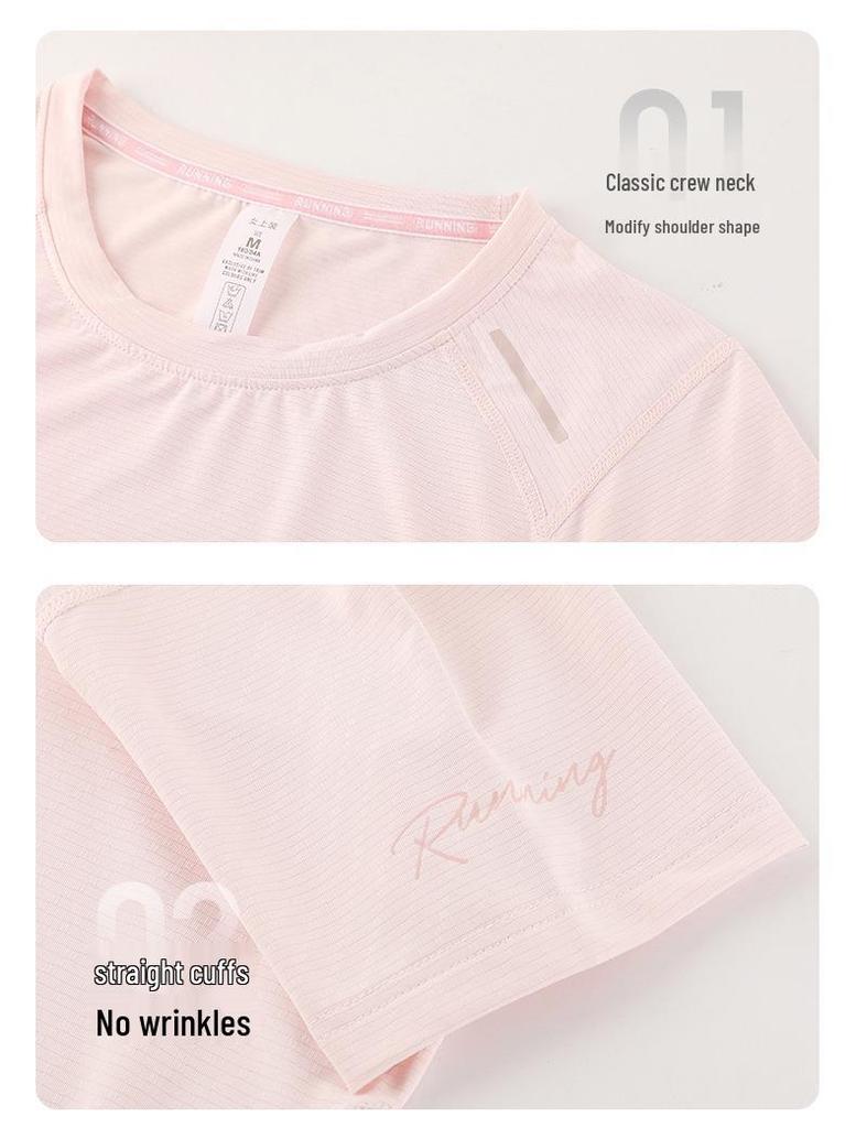 Женская быстросохнущая футболка для йоги с коротким рукавом - Легкий, дышащий фитнес-топ для летнего бега и спорта.