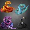 4 шт. Гибкая 3D-печатная фигурка змеи Случайный цвет Декор для дома и рабочего стола Поделки Снятие стресса Украшение для автомобиля Новинка Подарок