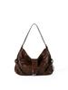 Advanced Oil Sensitive Wax Leather Motorcycle Armpit Bag Korean Version Niche Retro Versatile Single Shoulder Crossbody Bag for Women