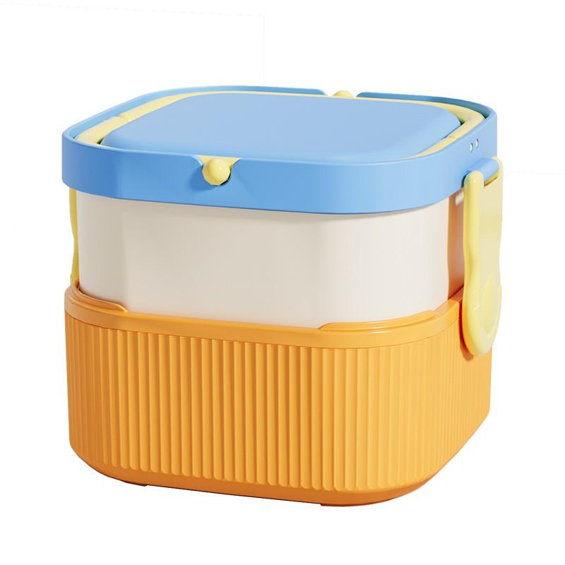 Microwave-Safe PP Plastic Food Container Square Lunch Box With Lid Reusable Sealed Storage Adults