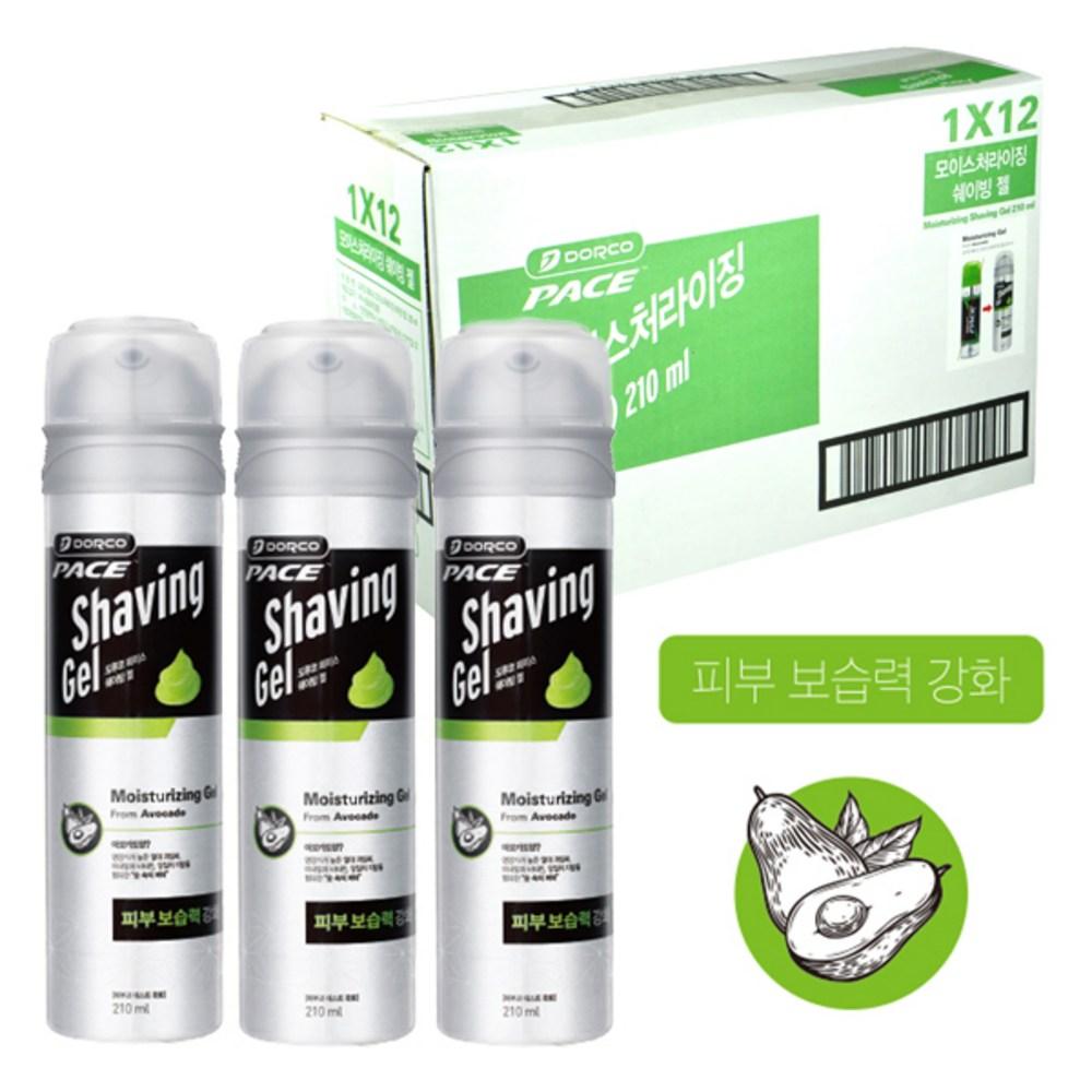 Гель для бритья Dorco Face Moisture 1 КОРОБКА 12 ШТ. / Гель для лица / Гель PACE Бытовые товары Уход за полостью рта / Уходовый крем 12 шт. 210 мл
