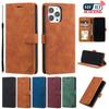 Retro Leather Flip Cover Business Magnetic Wallet Phone Case for iPhone 15 14Plus 13 12 11 Pro Max XSMAX for Samsung S24 S23 S22 S21Ultra Plus A14 A54