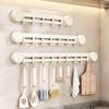 Вакуумная присоска из углеродистой стали для полотенец, 5/7/9 крючков, вешалка для одежды, крючок для хранения всякой всячины, ванная комната