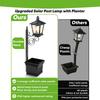Outdoor Solar Planter Light Auto On/off Sensor Wall-Mounted Solar Garden Light for Outside Front Door Yard (No Flowers Included)