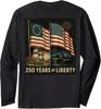 On Back Betsy Ross Flag 250 Years Of Liberty 250th Long Sleeve T-Shirt