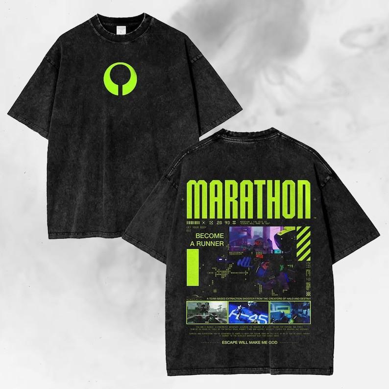 Винтажная стираная футболка, Неоновая футболка в стиле Sci-Fi Streetwear, Футуристический подарок для геймера