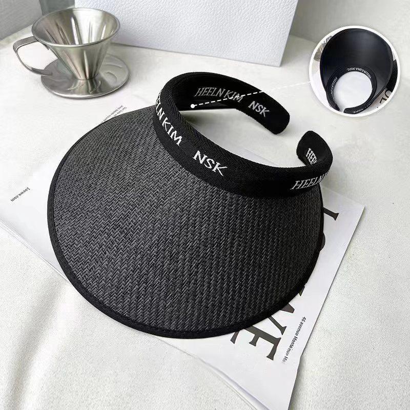 Женская соломенная шляпа с широкими полями и солнцезащитным козырьком, летняя кепка с защитой от ультрафиолета для путешествий на пляж