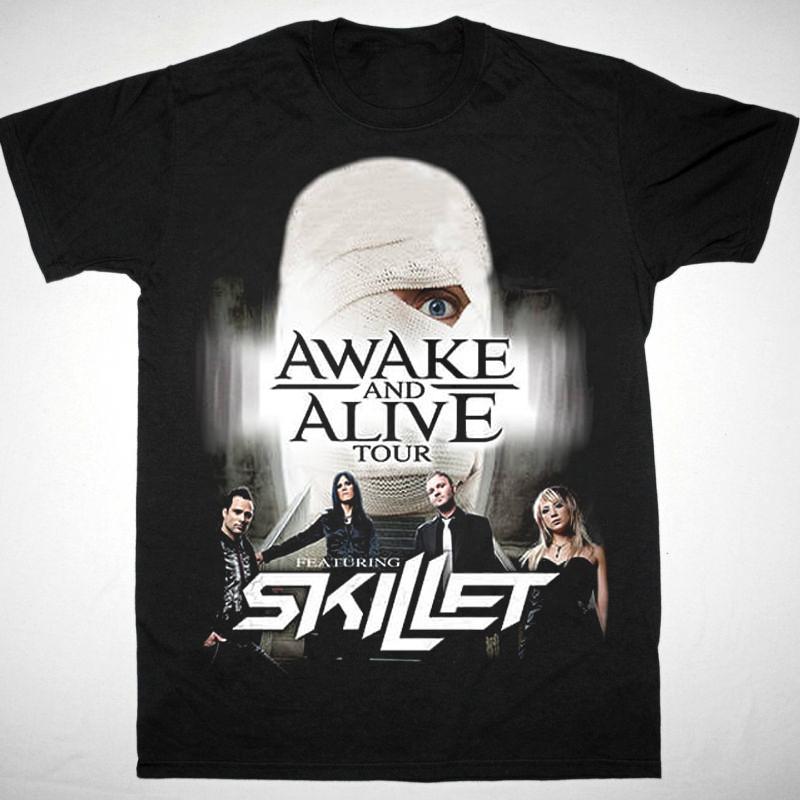 Skillet Awake and Alive Tour Shirt Short Sleeve Black Unisex S-5XL 1V0594