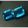 NATURAL Ocean Blue Aquamarine 78 Ct Emerald Cut   Loose Gemstones Pair