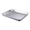 1Pc Household Stainless Steel Vermicelli Dish Thickened Rectangular Flat Bottom Liangpi Dish Barbecue Dish