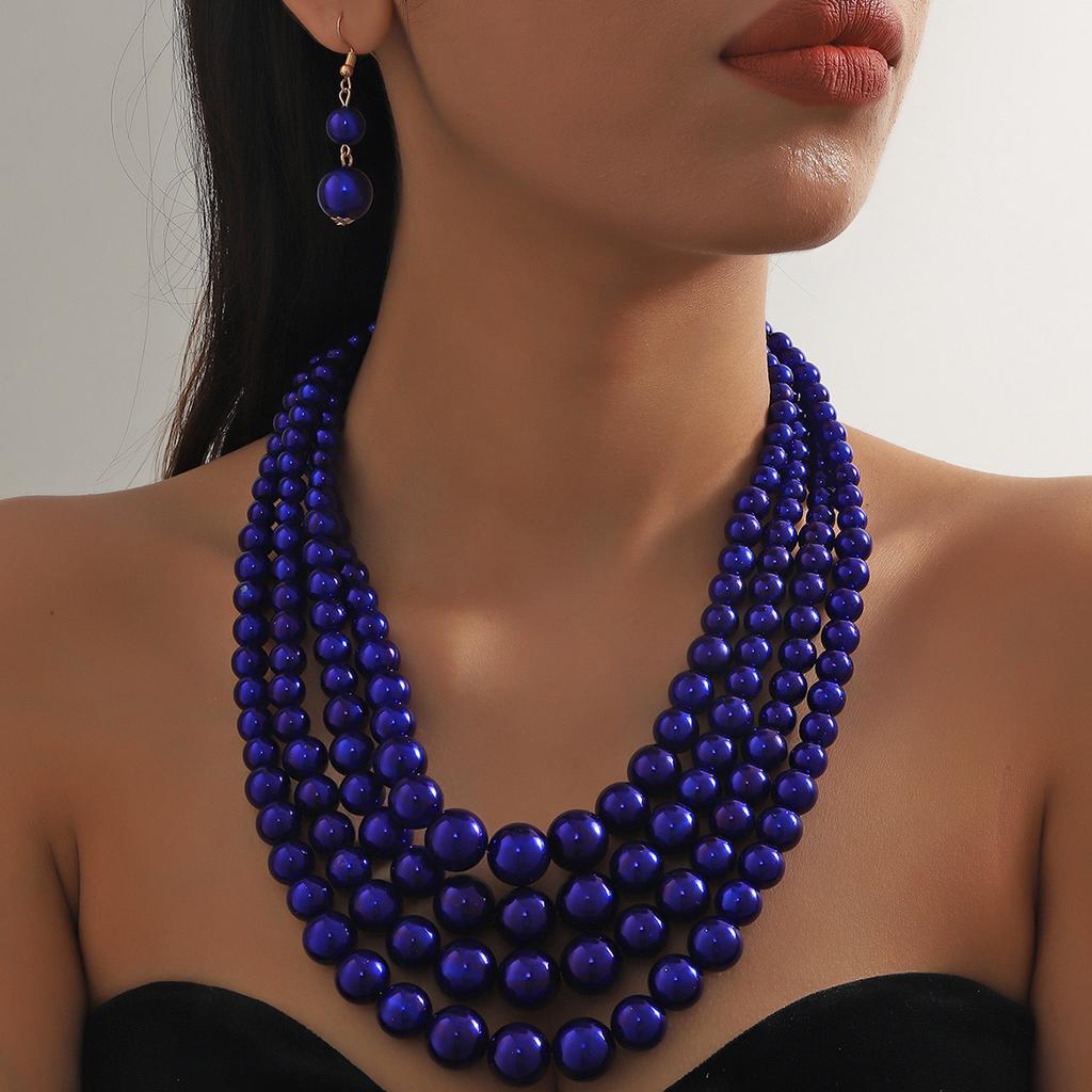 Модная личность Длинное ожерелье из бусин Цепочка для свитера