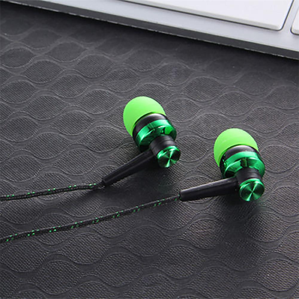 1Pcs Hot High Quality Wired Earphone Stereo In-Ear 3.5mm Nylon Weave Cable Earphone Headset For Laptop Smartphone Gifts