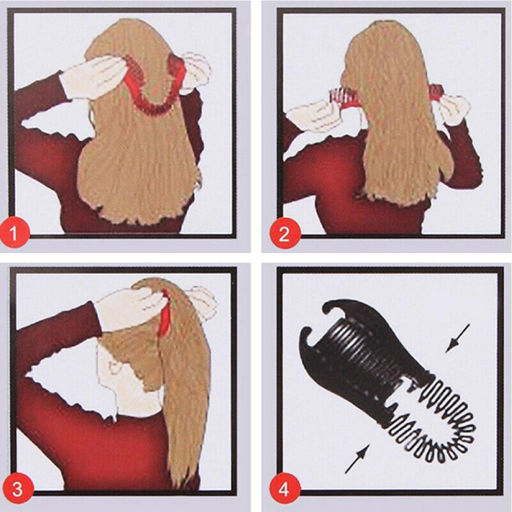 Переплетенные расчески-бананы, растягивающиеся гибкие расчески для волос, зажимы, гибкий хвост