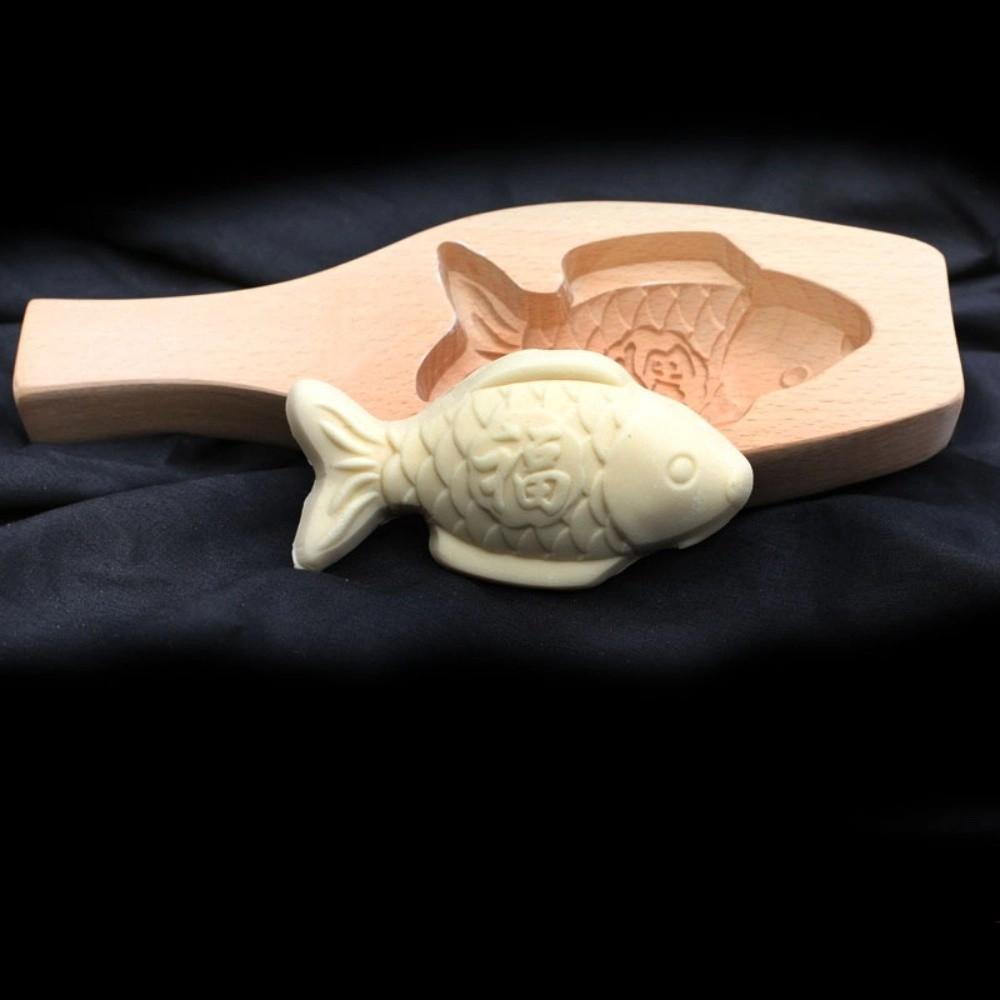 Manual Wood Baozi Mold 3D Mooncake Molds Mung Bean Cake Mold Steamed Bread Mold  Mid-autumn