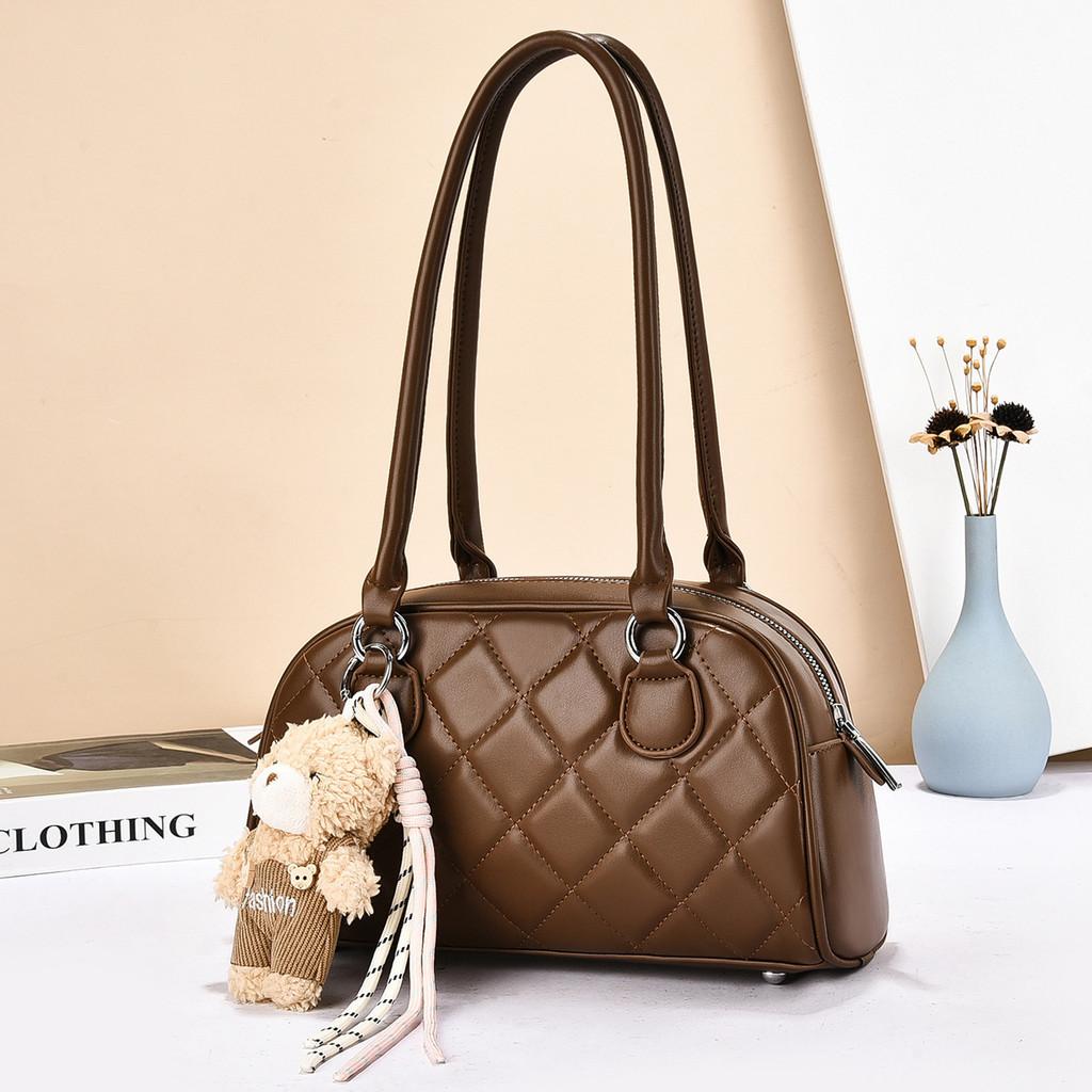 City Style Pu Bag With Stitching Details And Inner Storage For Casual Outings