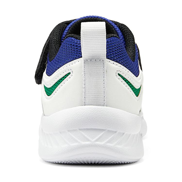 Skechers Липучка Цветные блоки Удобные Дышащие Защита от пинков Износостойкие Низкие Повседневная обувь Детские кроссовки Синий Белый Черный 405283L-BLMT