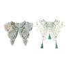 Traditional Chinese Style Pearl Tassels False Collar Embroidered Butterfly Flower Small Cloud Shoulder Yunjian Shawl