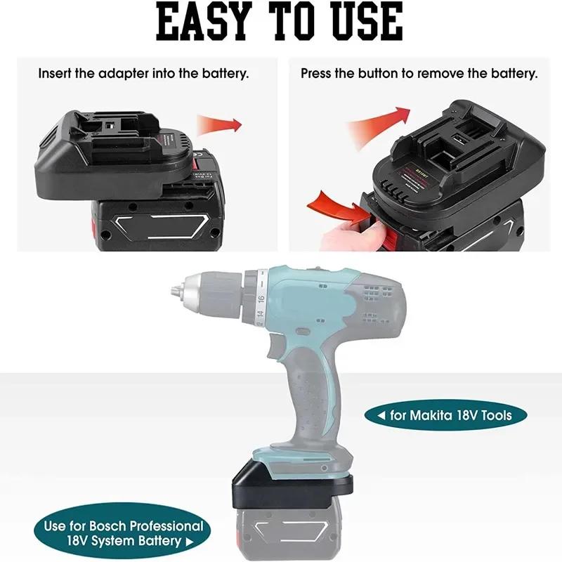 Для Makita 18V BL1860 Адаптер для электроинструмента BS18MT Совместим с Bosch BAT619G BAT620 18V Литий-ионный аккумулятор