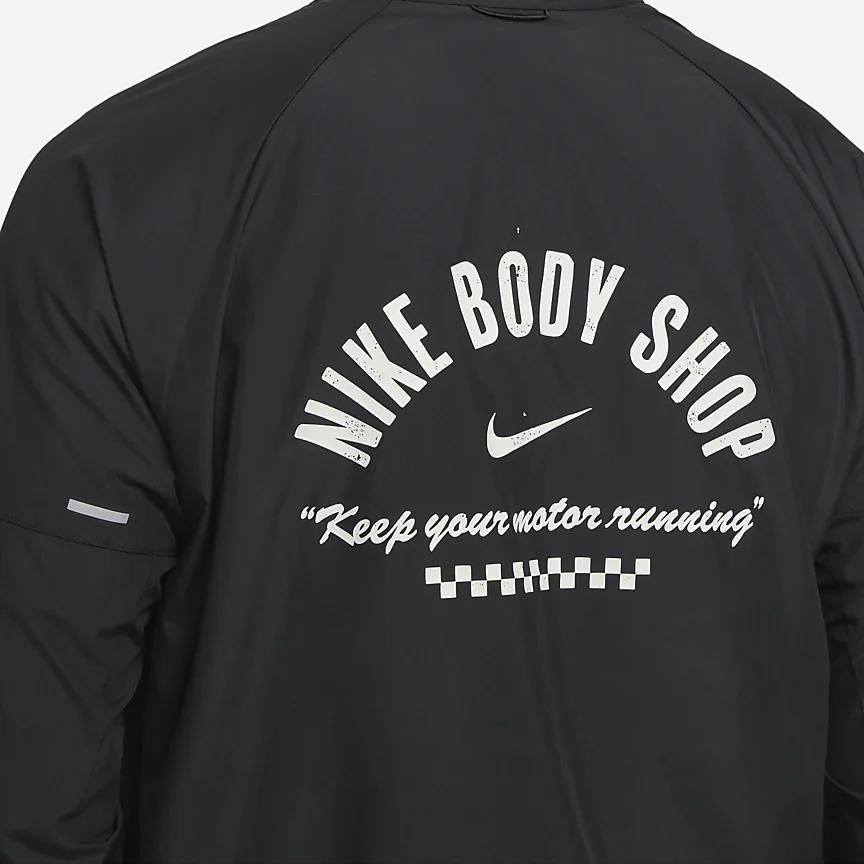 Nike Ветровка с логотипом Dri-FIT, мужская верхняя одежда, черная DV9820-010