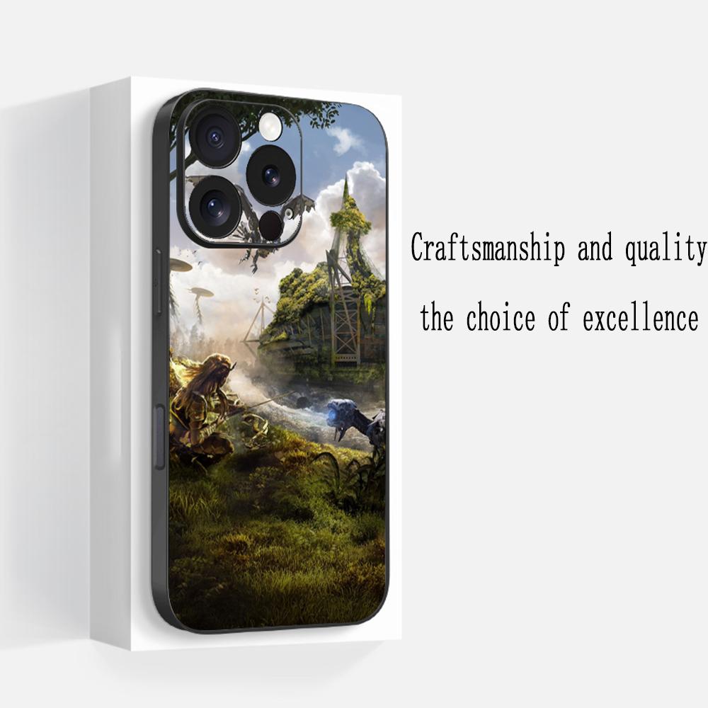 Game Horizon Zero fashion poster Phone Case For iPhone 17 16 e 15 14 13 12 Plus Mini Pro Max Soft black Shockproof Cover