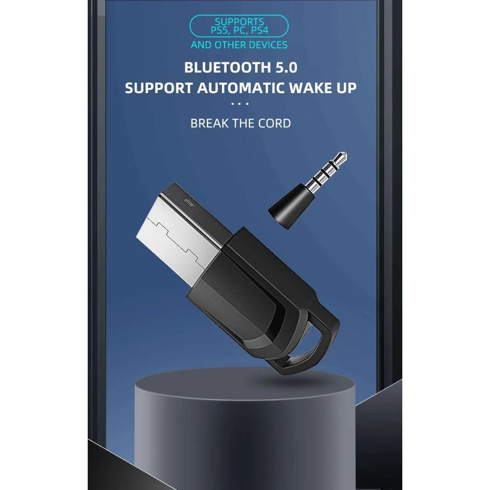 Bluetooth Аудио Адаптер Беспроводной Адаптер-Приемник для Наушников для Игровой Консоли PS5/PS4 ПК Гарнитура 2 в 1 USB 5.0 Аудио Передатчик