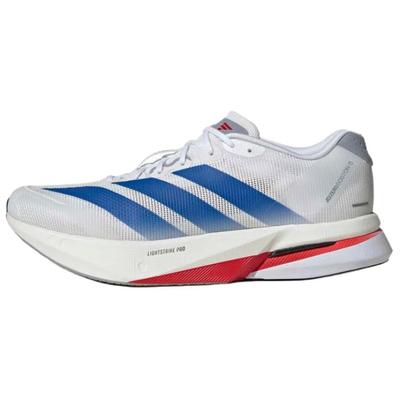 Adizero Boston 13 Поддержка Низкие Беговые Кроссовки Мужские Белый Синий Красный JQ1668