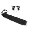 Handmade Plush Cat Ear Hair Clip Tail Set Cosplay Anime Convention Kawaii Accessory Adult Costume