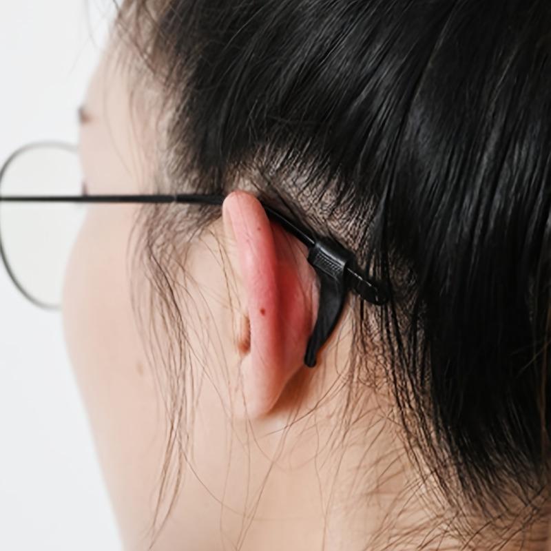 2 шт./набор Простой силиконовый материал Очки Нескользящая накладка, Мягкая и не травмирует ухо Солнцезащитные очки Нескользящие заушники