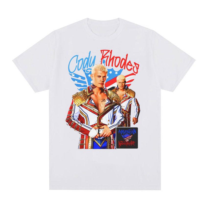 Funny Cody Rhodes The American Nightmare T Shirt Unisex Women Pure Cotton Wrestling Finished Story Vintage Tee Shirt Summer Clothes