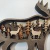 Eco-friendly Compact Craved Creative Forest Elk Ornament Crafts Wooden Elk Ornament
