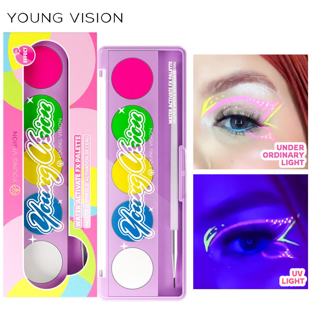 Флуоресцентная УФ-пластина для аквагрима лица, водорастворимая паста для аквагрима лица, сценический макияж