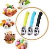Ice Cream Spoon 304 Stainless Steel Non-Slip Ergonomic Handle Baking Desserts Spoon Reliable Dessert Serving Tool